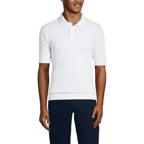 Men's Short Sleeve Banded Bottom Polo Shirt