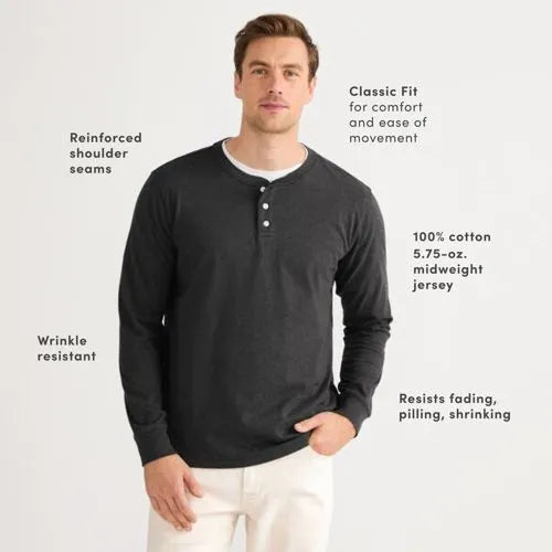 Men's Super-T Long Sleeve Henley Shirt