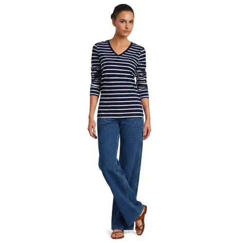 Supima Cotton Long Sleeve V-Neck T-Shirt