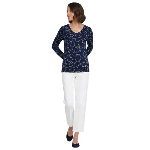 Supima Cotton Long Sleeve V-Neck T-Shirt