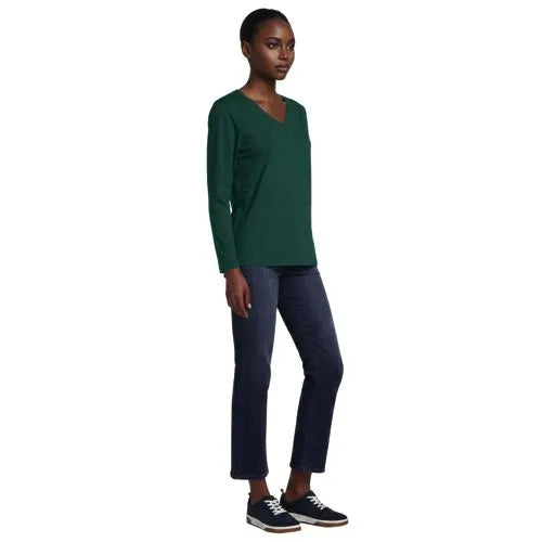 Supima Cotton Long Sleeve V-Neck T-Shirt