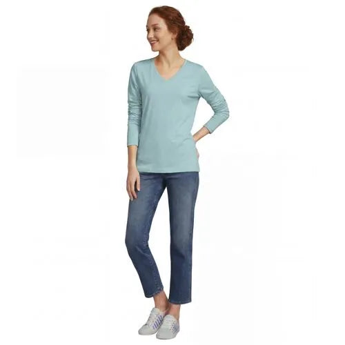 Supima Cotton Long Sleeve V-Neck T-Shirt