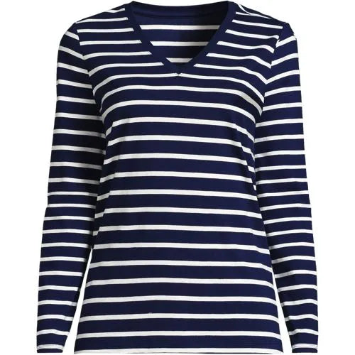 Supima Cotton Long Sleeve V-Neck T-Shirt
