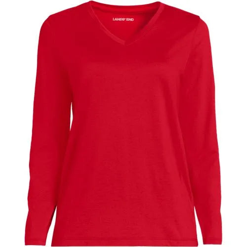 Supima Cotton Long Sleeve V-Neck T-Shirt