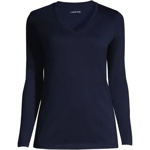 Supima Cotton Long Sleeve V-Neck T-Shirt