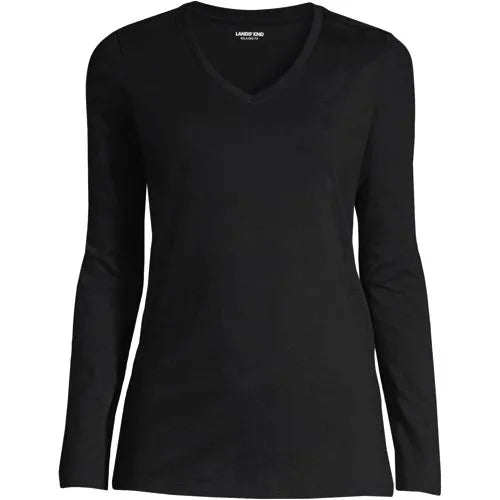 Supima Cotton Long Sleeve V-Neck T-Shirt