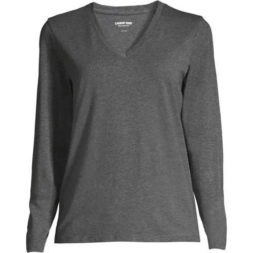 Supima Cotton Long Sleeve V-Neck T-Shirt