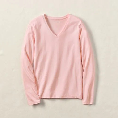 Supima Cotton Long Sleeve V-Neck T-Shirt