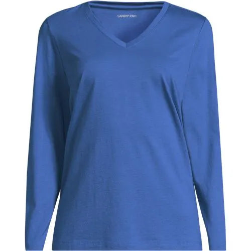Supima Cotton Long Sleeve V-Neck T-Shirt