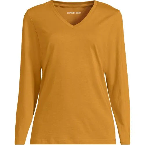 Supima Cotton Long Sleeve V-Neck T-Shirt