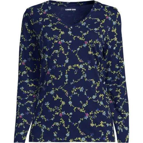 Supima Cotton Long Sleeve V-Neck T-Shirt