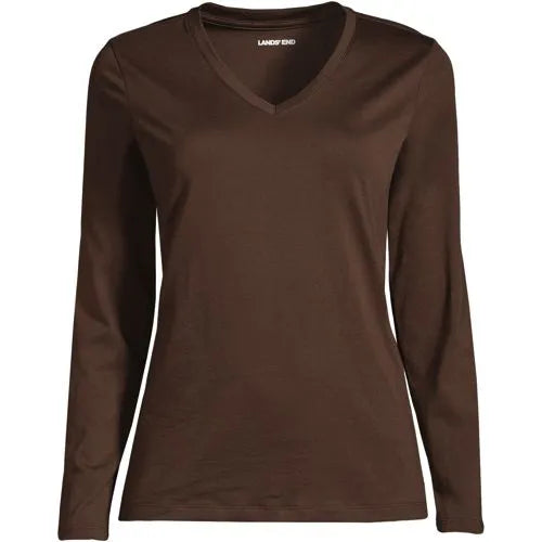 Supima Cotton Long Sleeve V-Neck T-Shirt