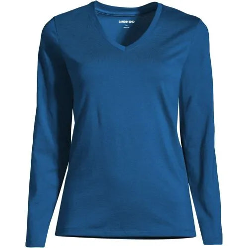 Supima Cotton Long Sleeve V-Neck T-Shirt