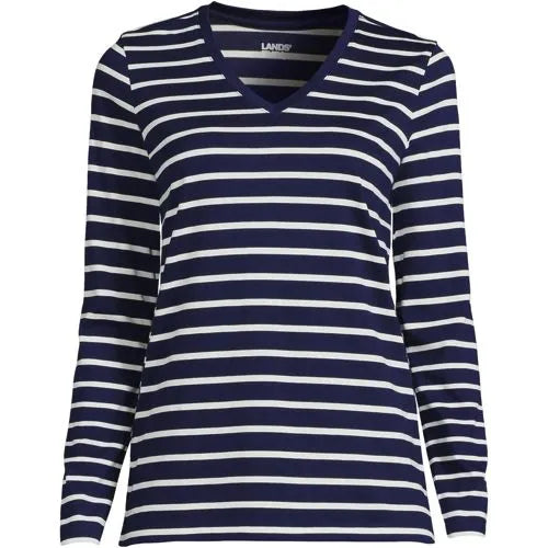 Supima Cotton Long Sleeve V-Neck T-Shirt