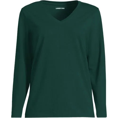 Supima Cotton Long Sleeve V-Neck T-Shirt