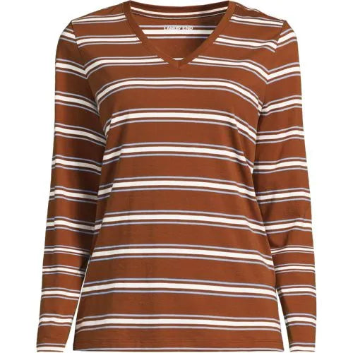 Supima Cotton Long Sleeve V-Neck T-Shirt