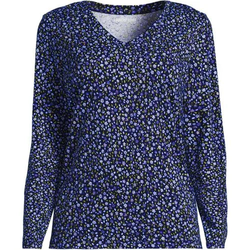 Supima Cotton Long Sleeve V-Neck T-Shirt