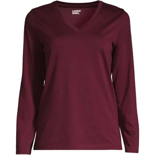 Supima Cotton Long Sleeve V-Neck T-Shirt