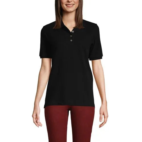 Women's Banded Short Sleeve Mesh Polo