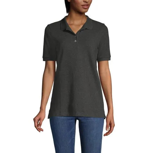 Women's Banded Short Sleeve Mesh Polo