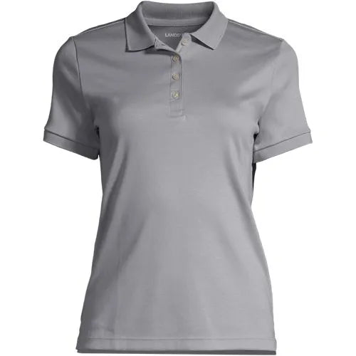 Women's Short Sleeve Feminine Fit Banded Pima Polo Shirt