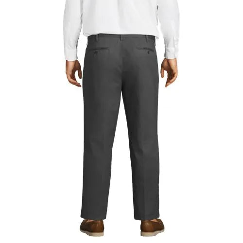Men's No Iron Traditional Fit Plain Front Chino Pant