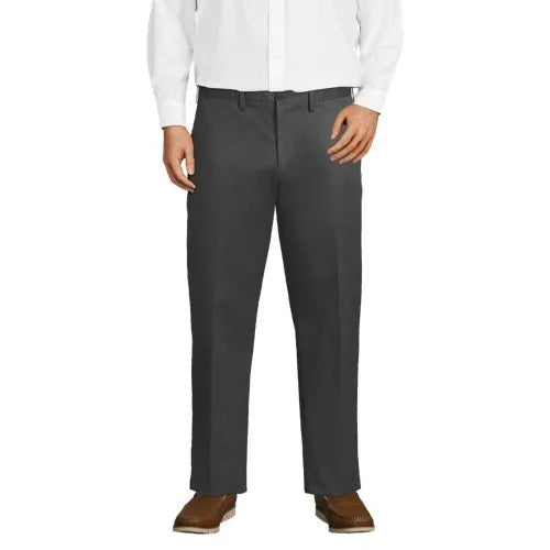 Men's No Iron Traditional Fit Plain Front Chino Pant