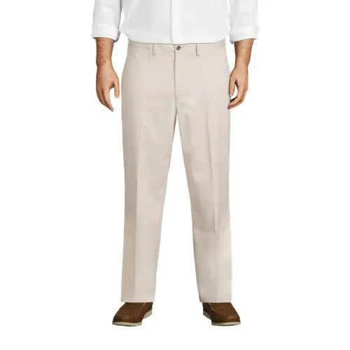 Men's No Iron Traditional Fit Plain Front Chino Pant