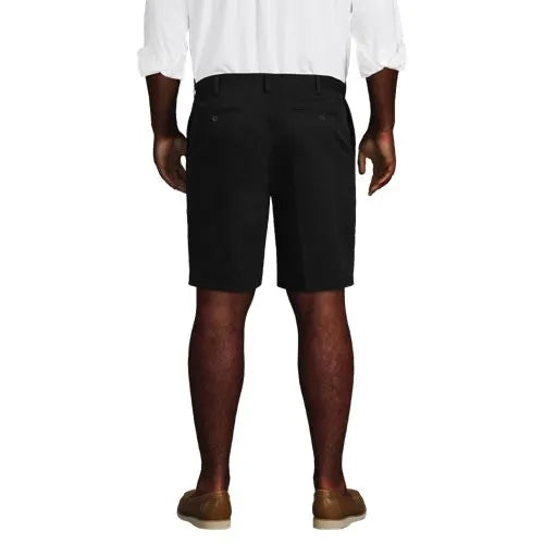 Men's No Iron 9" Comfort Waist Plain Front Chino Short
