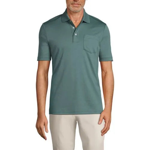 Men's Short Sleeve Cotton Supima Polo Shirt with Pocket