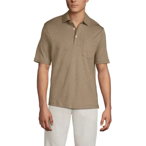 Men's Short Sleeve Cotton Supima Polo Shirt with Pocket