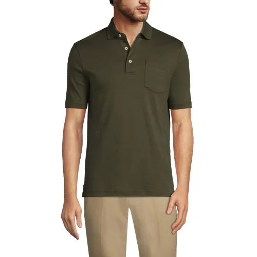 Men's Short Sleeve Cotton Supima Polo Shirt with Pocket