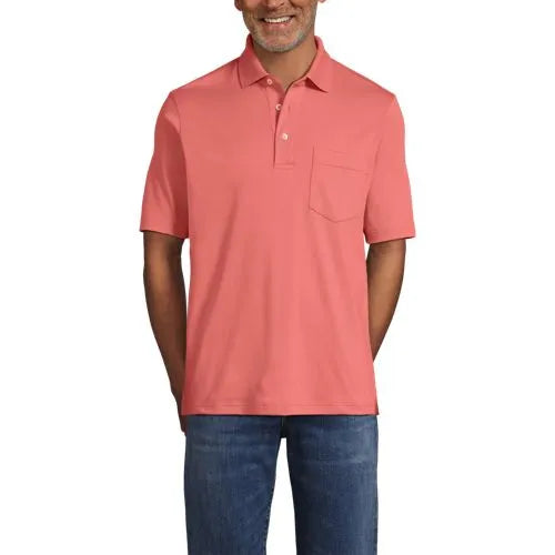 Men's Short Sleeve Cotton Supima Polo Shirt with Pocket