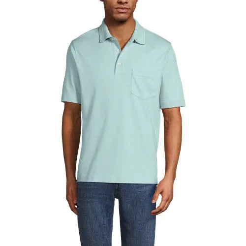 Men's Short Sleeve Cotton Supima Polo Shirt with Pocket