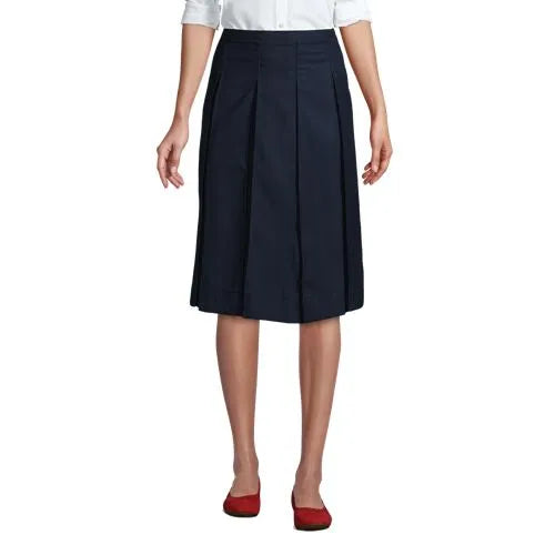 Women's Box Pleat Skirt Below the Knee