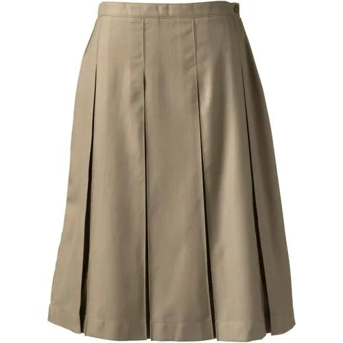 Women's Box Pleat Skirt Below the Knee