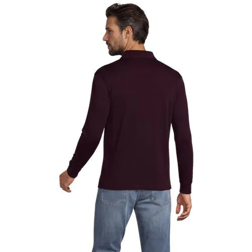 Men's Long Sleeve Cotton Supima Polo Shirt