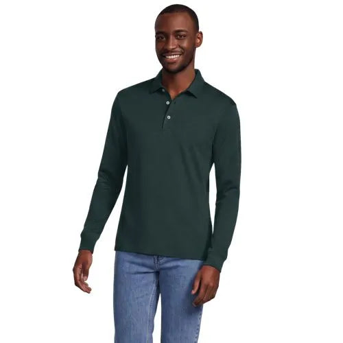 Men's Long Sleeve Cotton Supima Polo Shirt