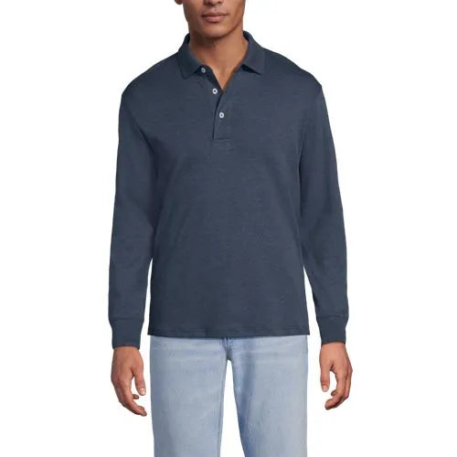 Men's Long Sleeve Cotton Supima Polo Shirt