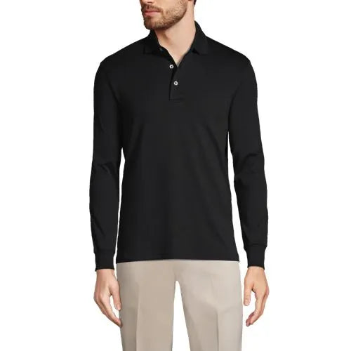 Men's Long Sleeve Cotton Supima Polo Shirt