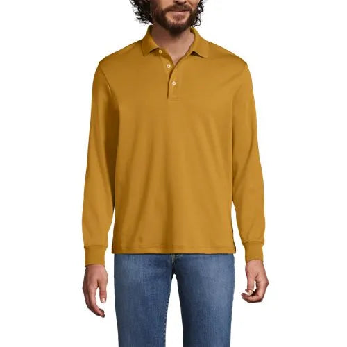 Men's Long Sleeve Cotton Supima Polo Shirt