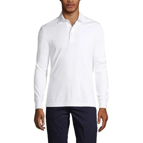 Men's Long Sleeve Cotton Supima Polo Shirt