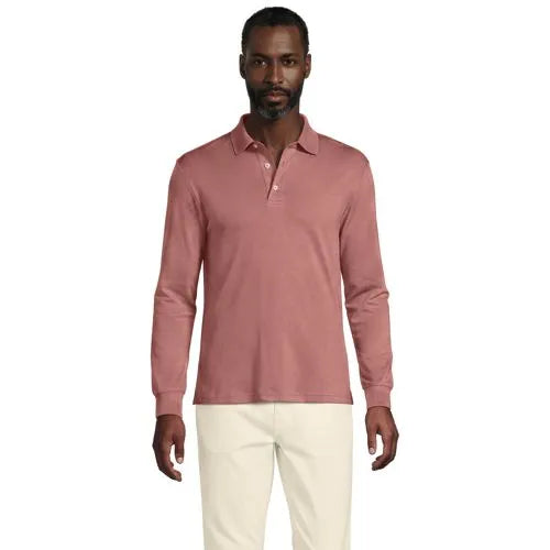 Men's Long Sleeve Cotton Supima Polo Shirt
