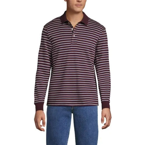 Men's Long Sleeve Cotton Supima Polo Shirt
