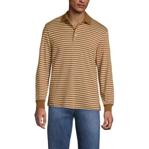 Men's Long Sleeve Cotton Supima Polo Shirt