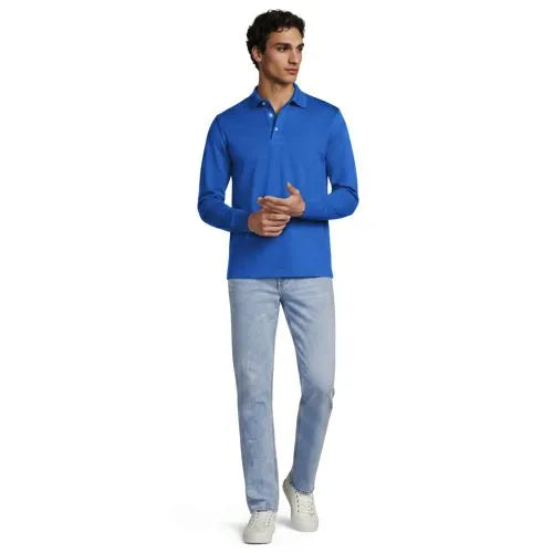 Men's Long Sleeve Cotton Supima Polo Shirt