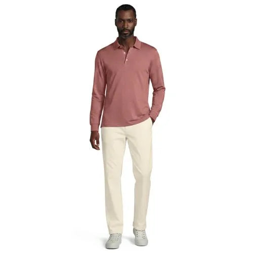 Men's Long Sleeve Cotton Supima Polo Shirt