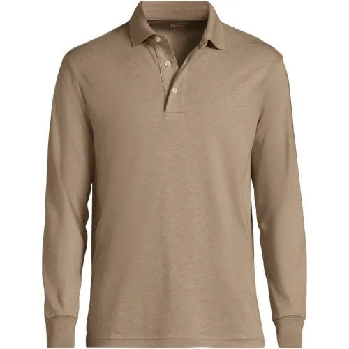 Men's Long Sleeve Cotton Supima Polo Shirt