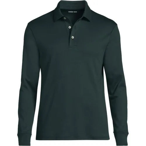 Men's Long Sleeve Cotton Supima Polo Shirt