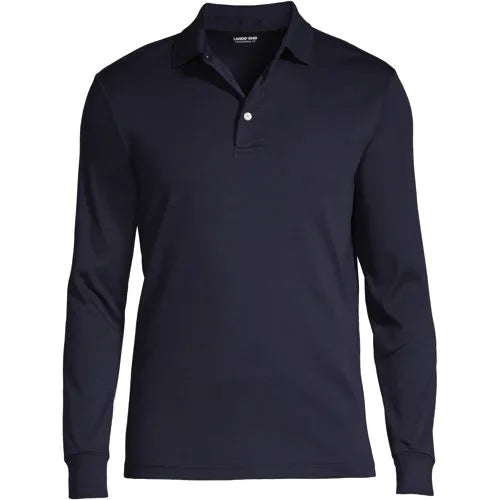 Men's Long Sleeve Cotton Supima Polo Shirt